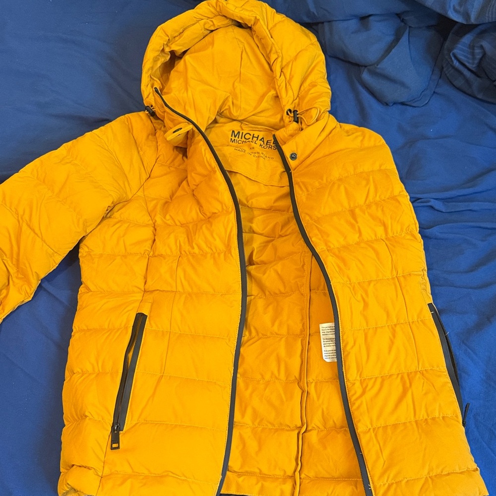 Michael Kors  Bright Yellow Puffer Coat